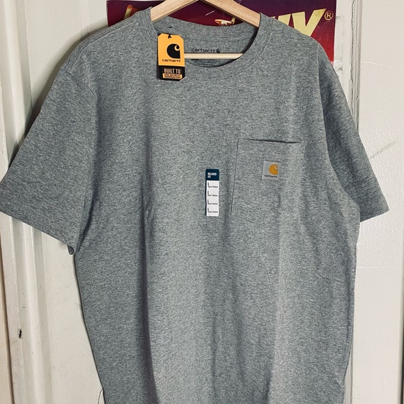 Carhartt relaxed fit heavyweight short sleeve pocket T-shirt size large - Picture 4 of 7